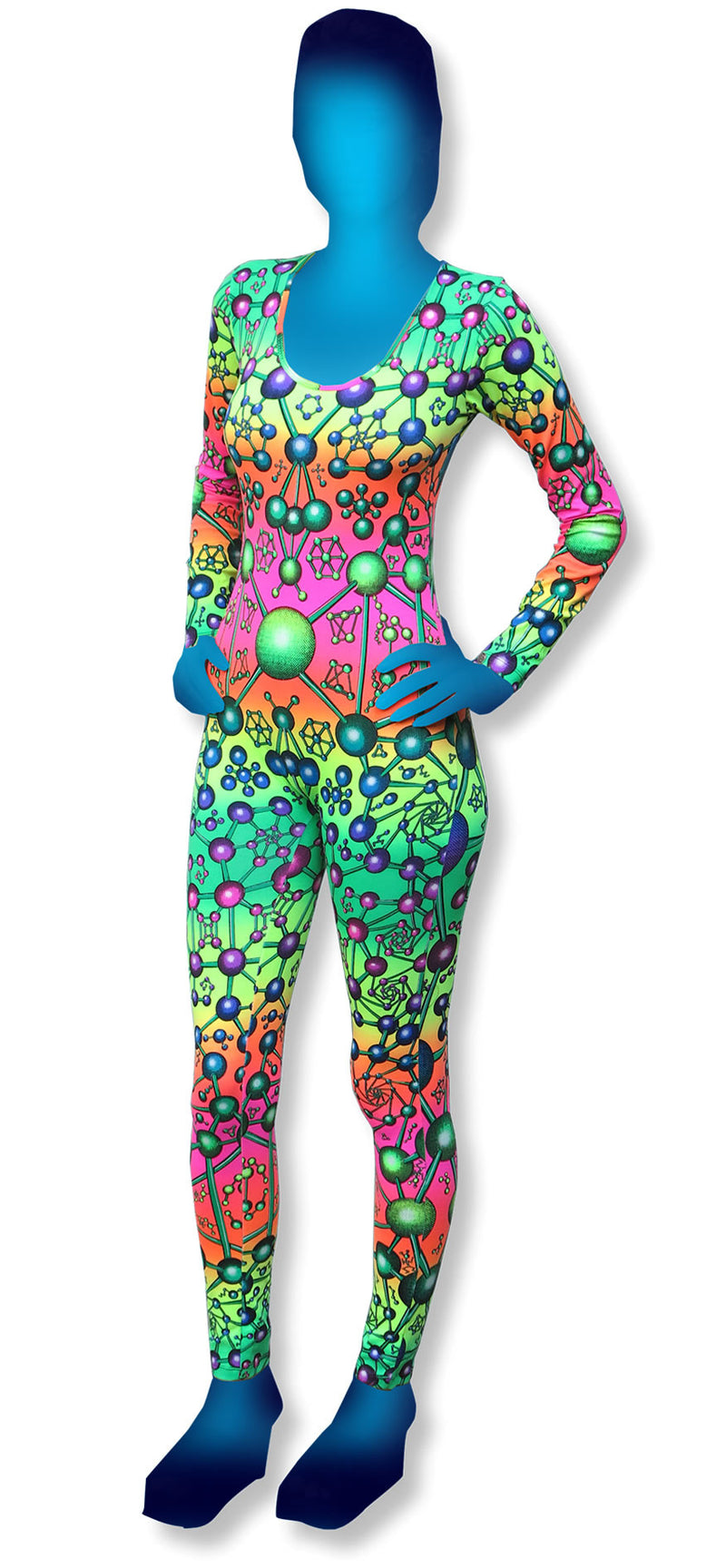 Long Sleeve Catsuit : Fractal / Atomic