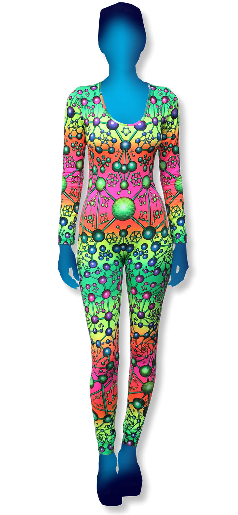 Long Sleeve Catsuit : Fractal / Atomic