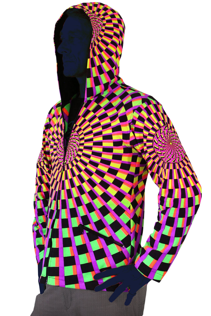 Hooded Zip Jacket : Rainbow Vertigo