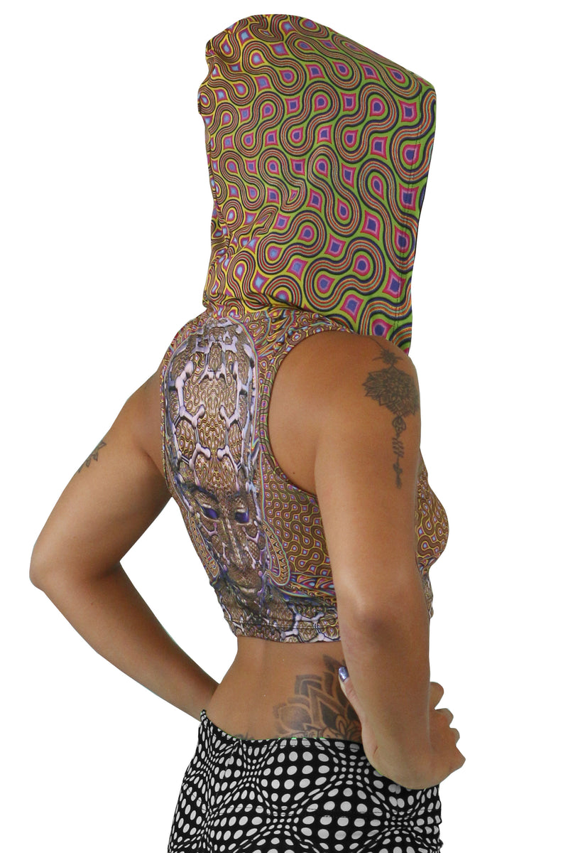 Hooded Crop Top : Micro Macro