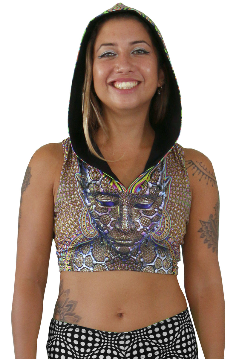 Hooded Crop Top : Micro Macro