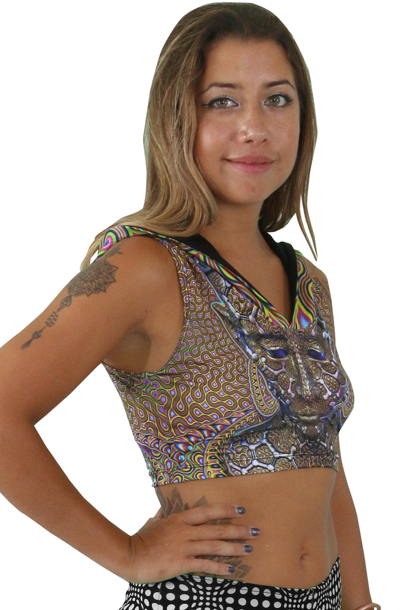 Hooded Crop Top : Micro Macro