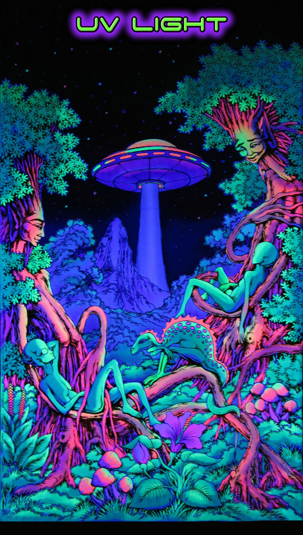 UV Wallhanging : UFO Jungle