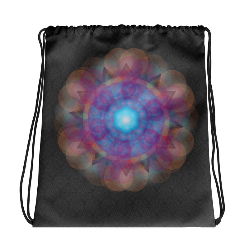 Purple Mandala Drawstring bag