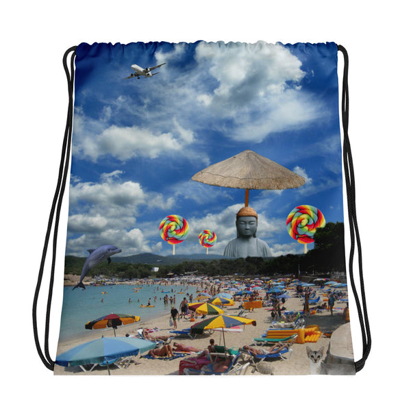 Buddha Beach Drawstring bag