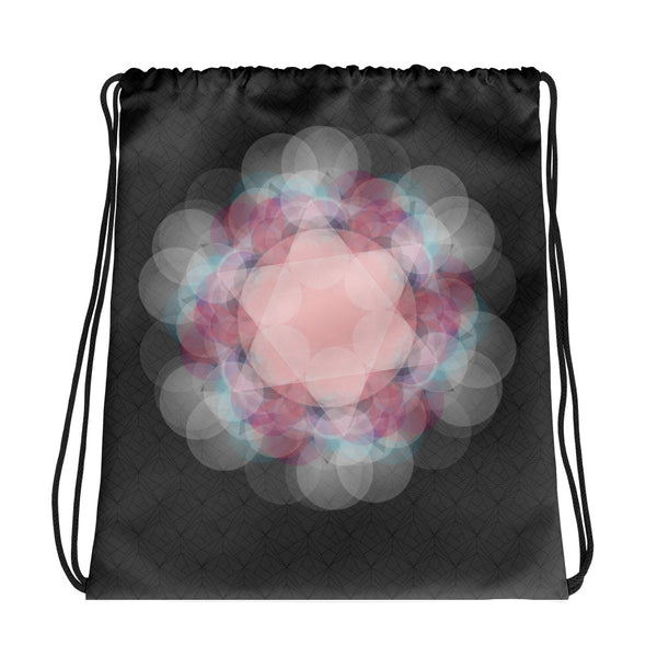 Pink Mandala Drawstring bag