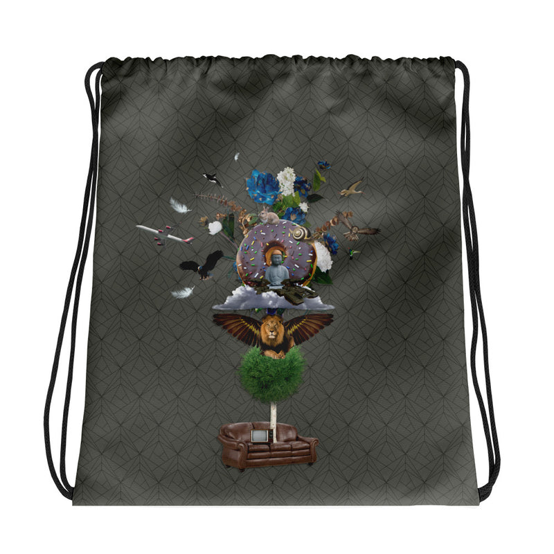The Couch Conclusion Drawstring bag