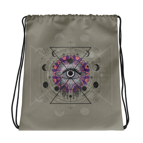 The Projecting Eye Drawstring bag